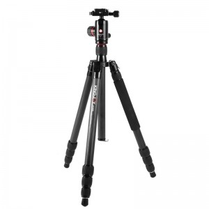 Trípode Kingjoy K1208 Light Travel Series de fibra de carbono con cabeza esférica QH10 y bolsa de transporte